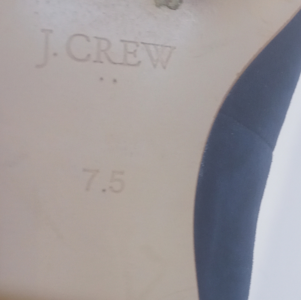 J. CREW NAVY BLUE SUEDE FLAT SHOES sz 7.5 women - Picture 8 of 9